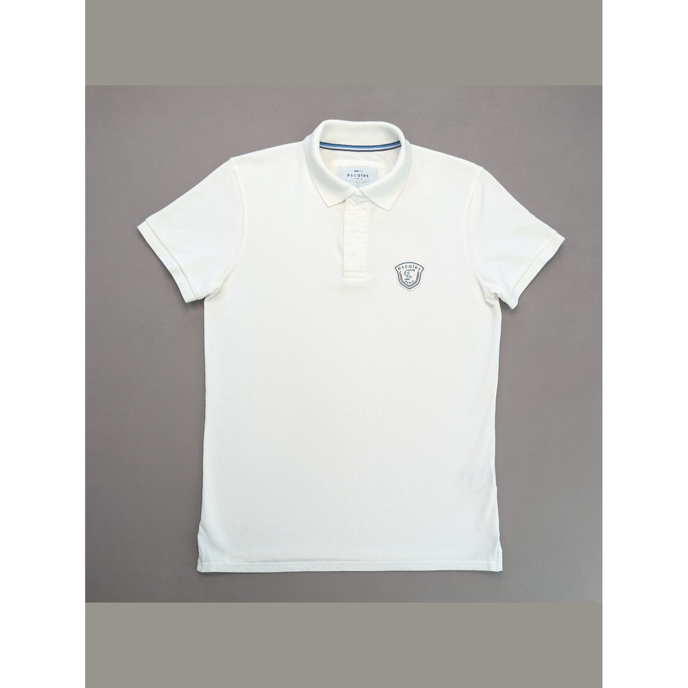 Escales Paris Limited Edition 176/395 White Cotton Polo Shirt Made in Portugal M